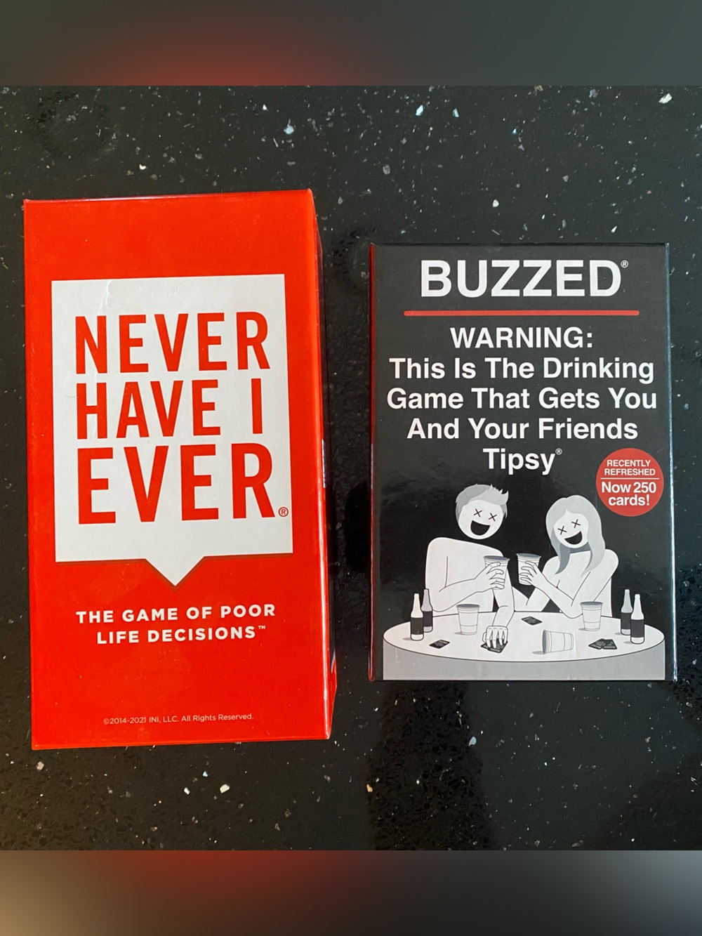 Never Have I Ever & Buzzed Party Card Games
